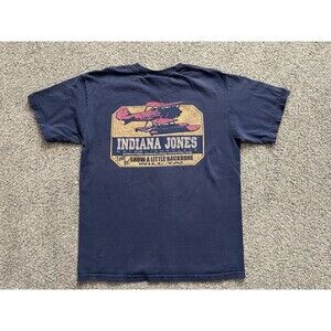 Vintage Indiana Jones Adventure Wear Show a Little Backbone Lucas Disney Size M
